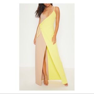 Yellow/ Tan Maxi Dress